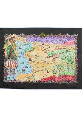 Allansia Fighting Fantasy Map A3- Deep Green