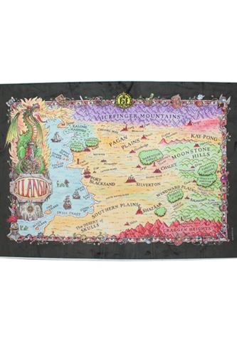 Allansia Fighting Fantasy Map A2 - Deep Green