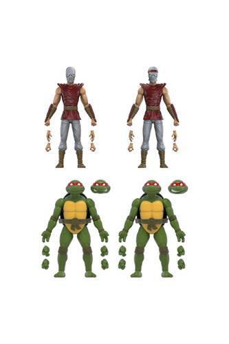 4-Pack Mirage Comics Foot Soldiers & Turtles Exclusive 13 cm