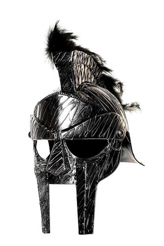 Mørk Gladiatorhjelm med fjer