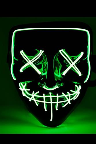 LED Horror Maske, Grøn