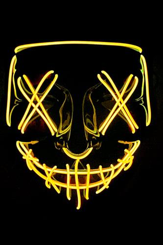 LED Horror Maske, Gul