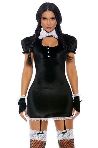 Gotisk Latexkjole Sort Flagermusvinger Fetich