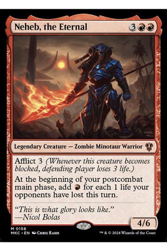 Neheb, The Eternal 0158 Non Foil Mythic Murders At Karlov Manor MTG Near Mint