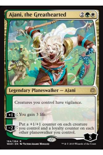 thumbnail image 2 of Ajani, The Greathearted – War Of The Spark – MTG Planeswalker – Rare – English 2 of 3