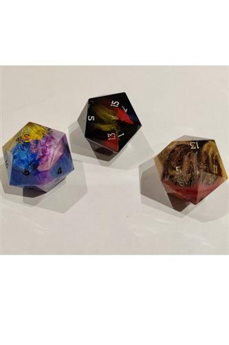 Terning: Runefable Giant D20 - håndstøbte terninger | Faraos Webshop